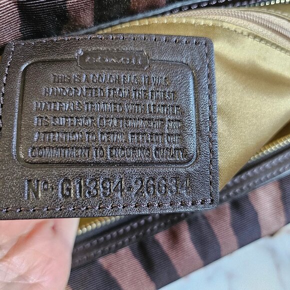 Coach 26634 Madison Small Brown Multi Leather Zebra Print Satchel Crossbody Bag - Picture 10 of 14